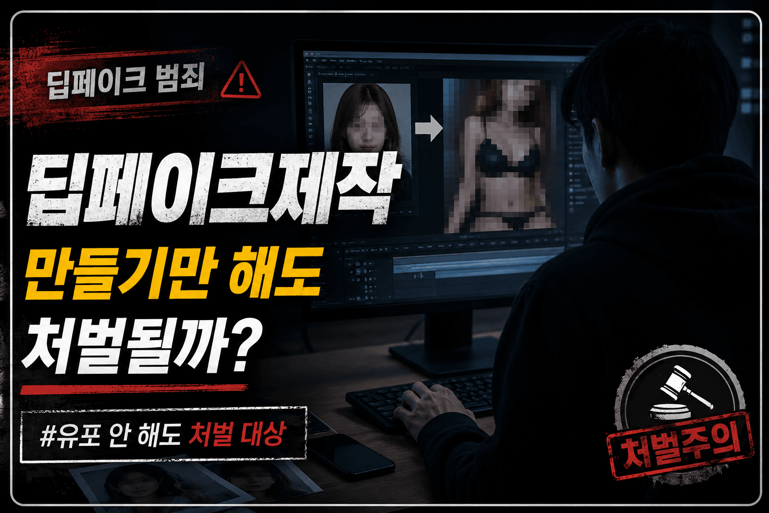 딥페이크제작, 장난으로 만들었다가 처벌받을 수 있습니다