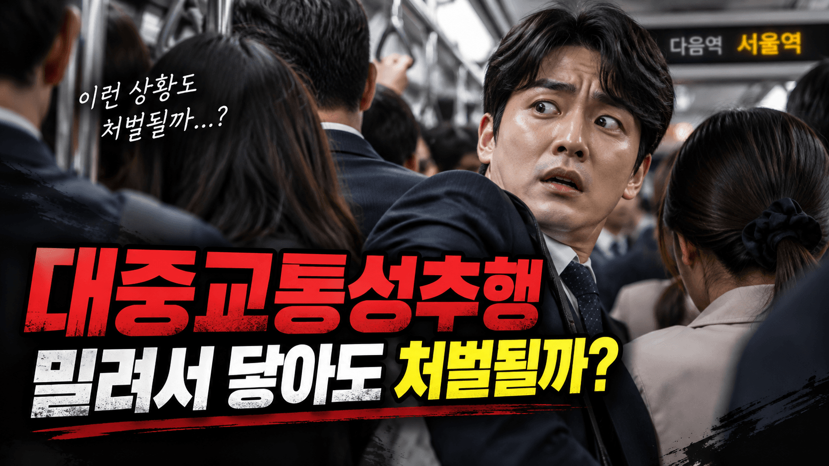 대중교통성추행, 출퇴근길에 밀려서 닿은 것도 성추행일까요?