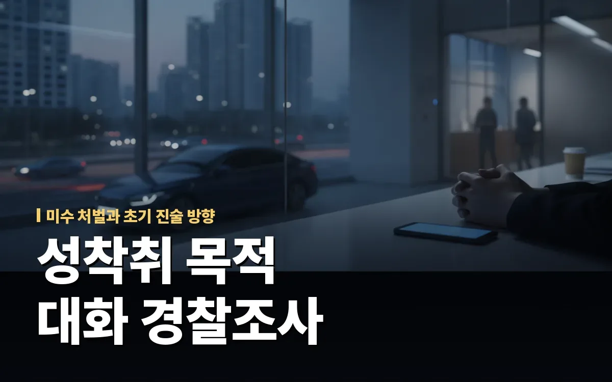 아청법 성착취 목적 대화죄 미수와 처벌, 경찰조사 대처는?