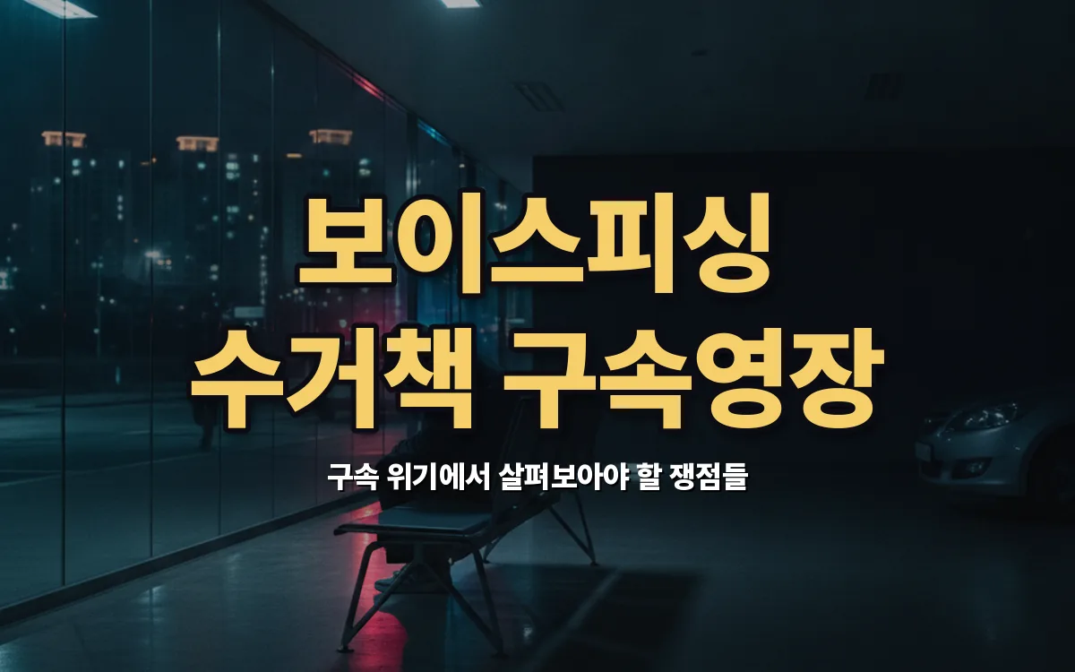 보이스피싱 수거책 구속영장 실질심사 앞두고 있다면