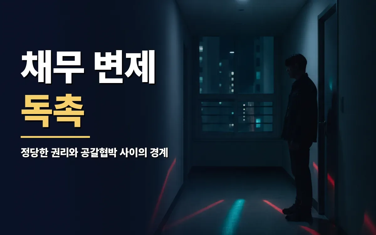 채무 변제 독촉 공갈협박죄 성립 기준과 정당한 권리 행사