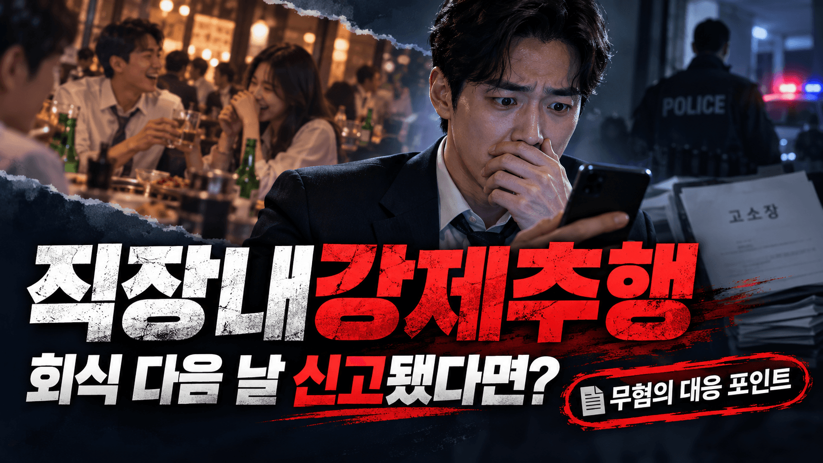 직장내강제추행, 회식 다음 날 갑자기 신고당했다면 어떻게 해야 할까요?
