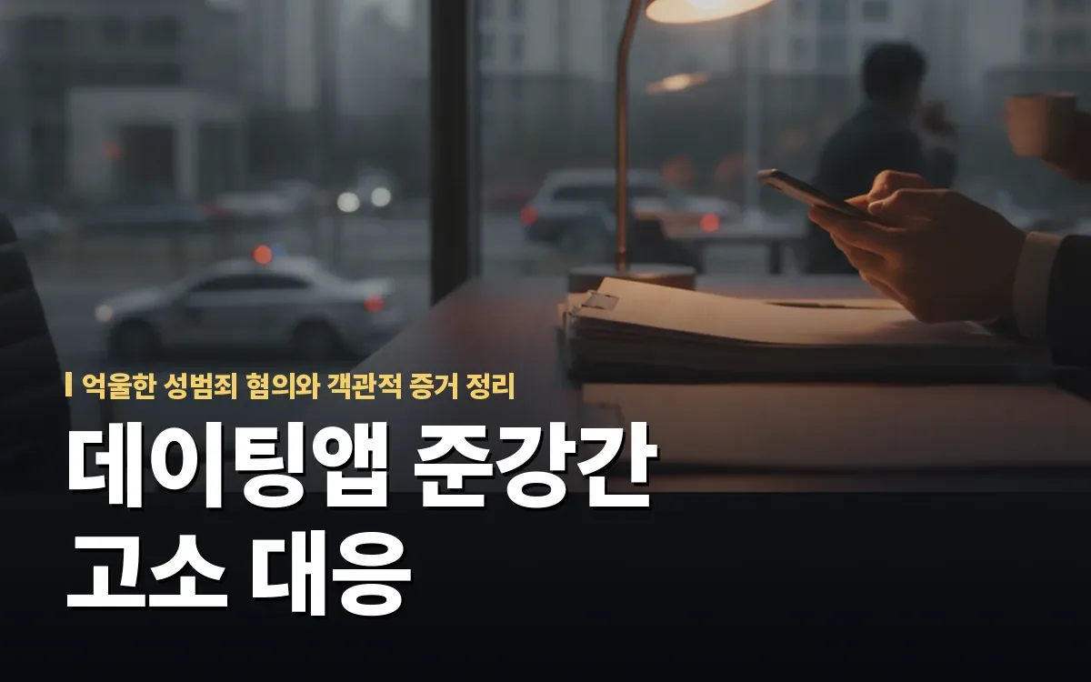 데이팅앱 만남 후 준강간 고소와 무고죄 맞고소 증거 준비