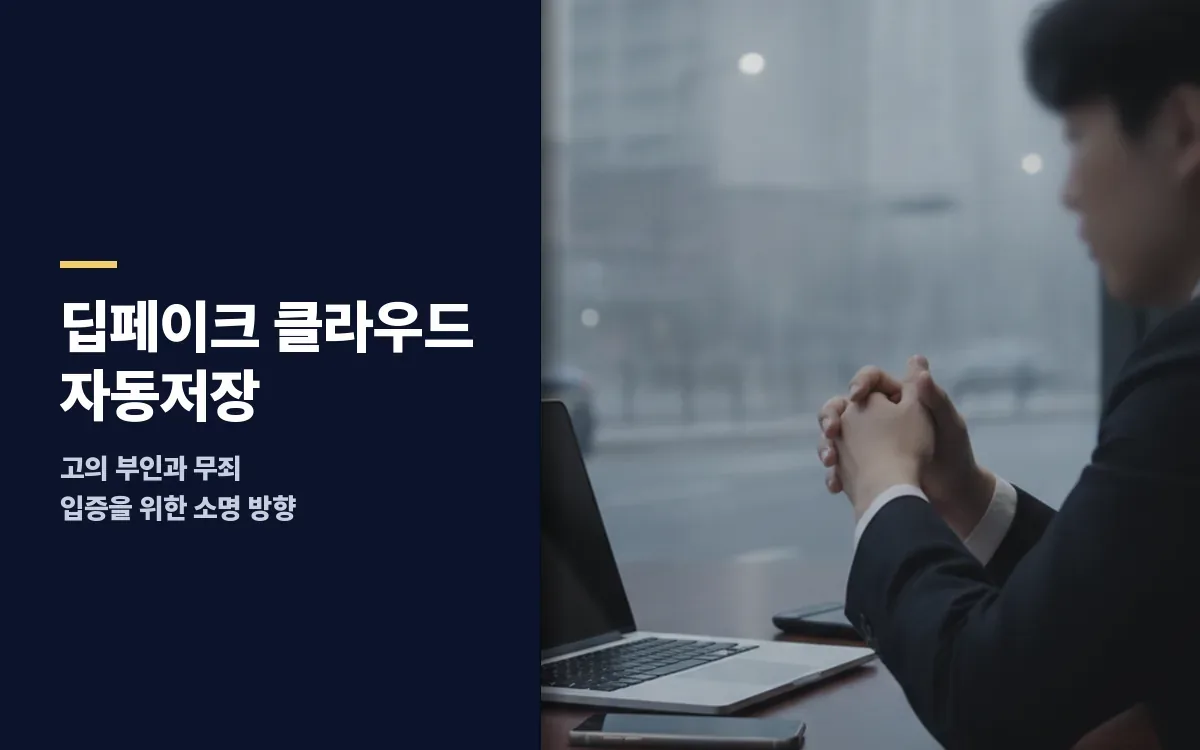 딥페이크 클라우드 자동저장, 고의 부인과 무죄 입증의 길