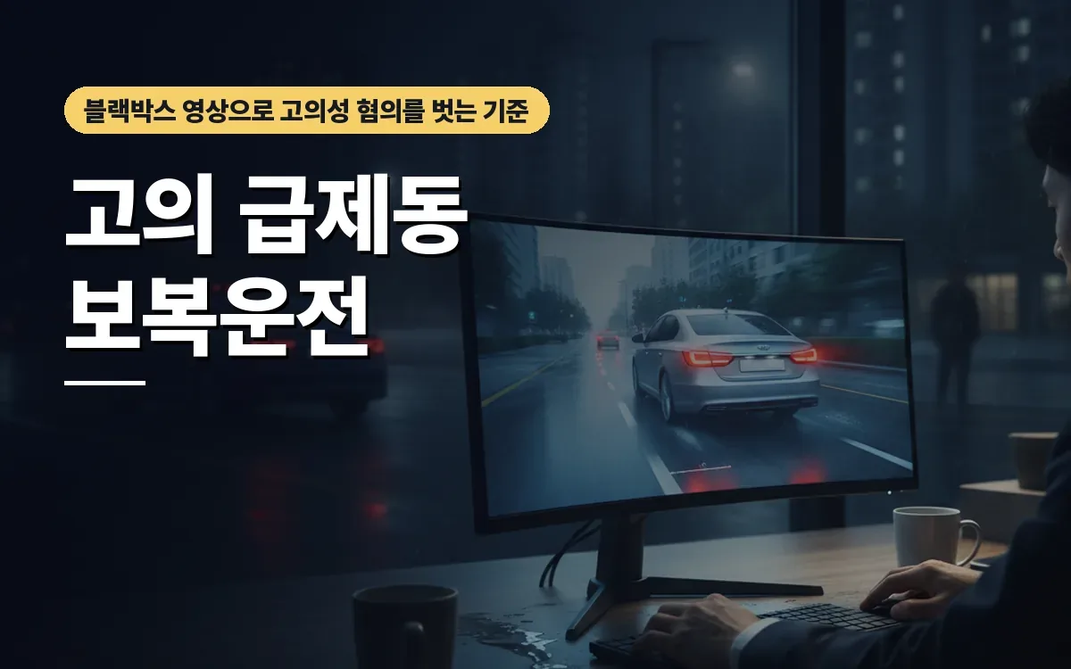 고의 급제동 보복운전 특수협박 혐의 블랙박스 무혐의 소명