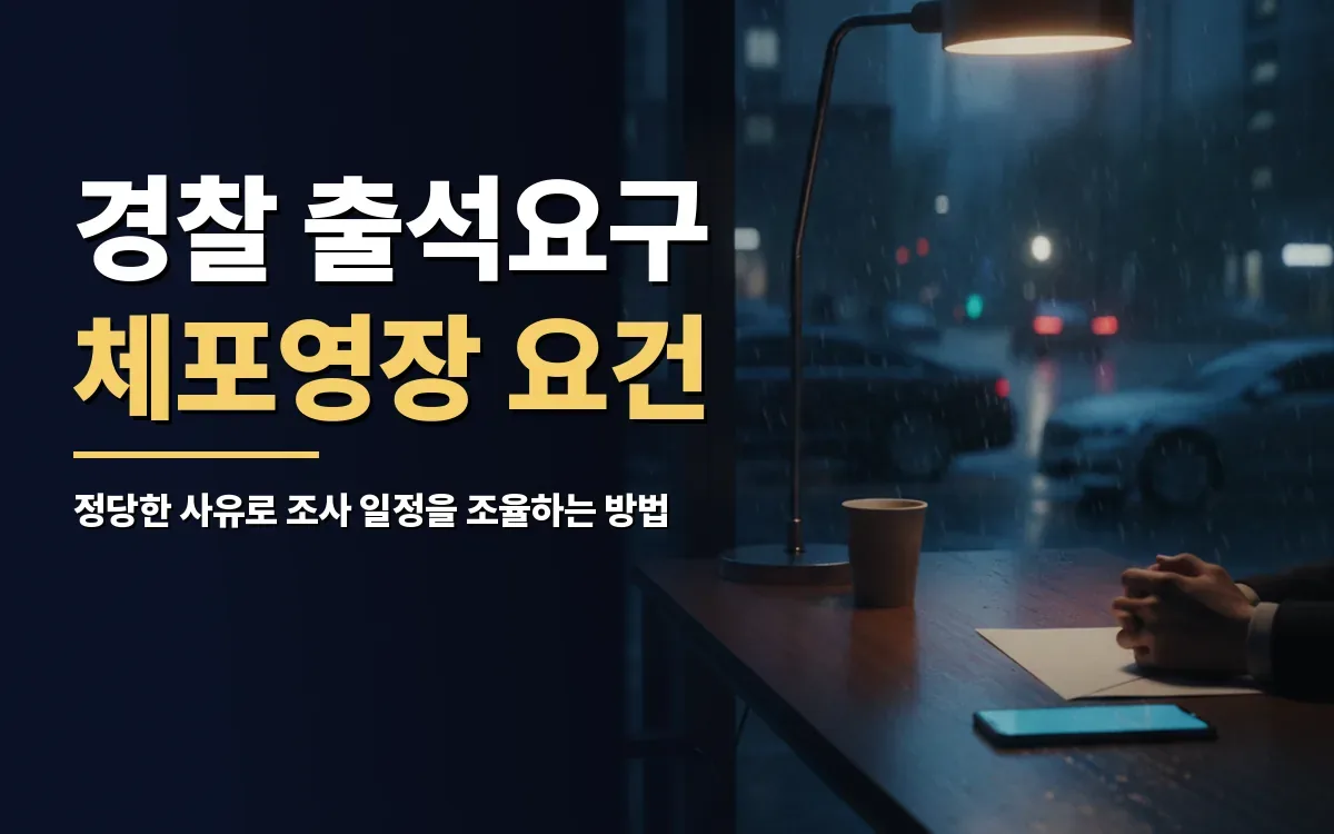 경찰 출석요구서 불응하면 체포영장 나올까? 조사 일정 조율 방법