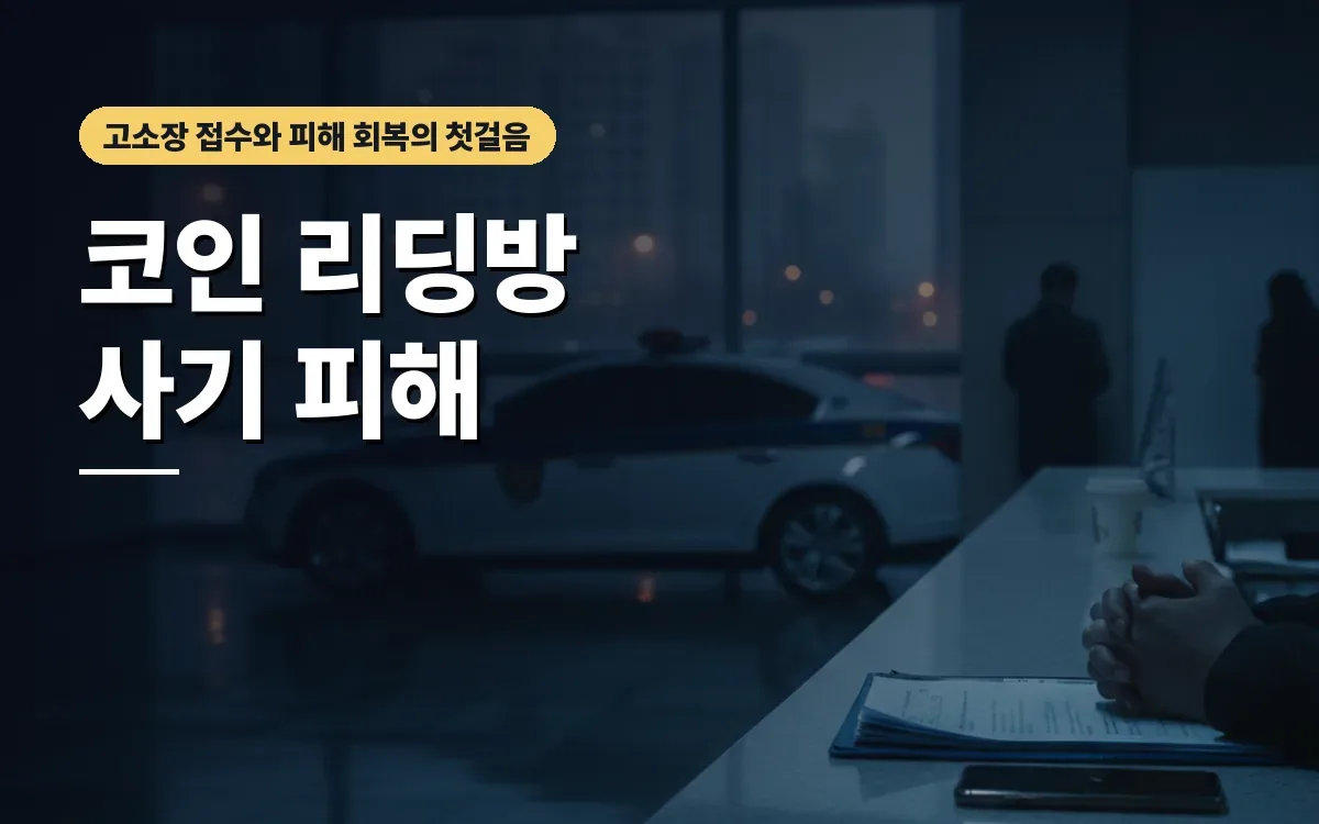 코인 리딩방 사기 피해 고소장 접수 및 계좌 지급정지 신청 방법